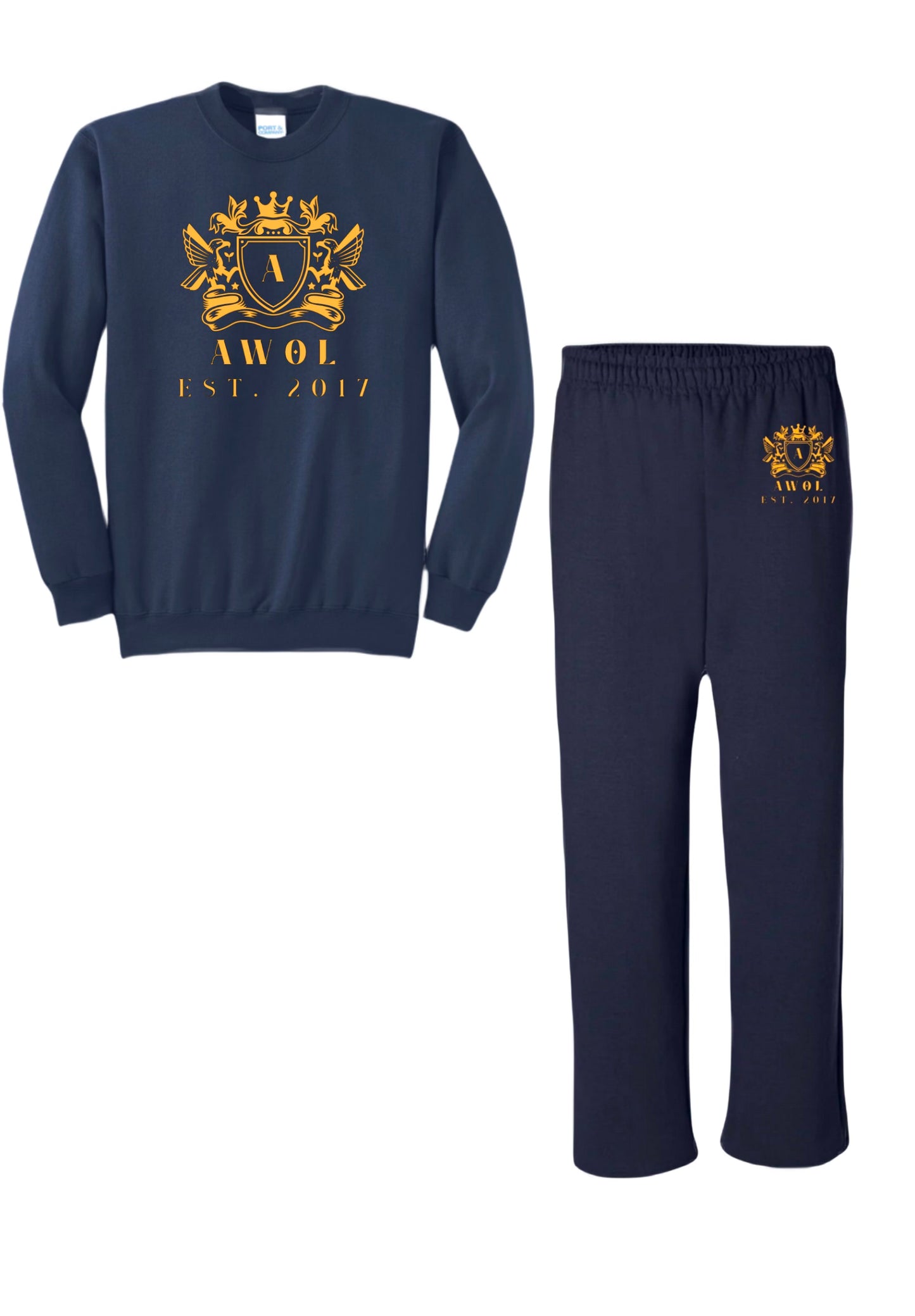 AWOL UNIVERSITY CREST SWEATSUIT
